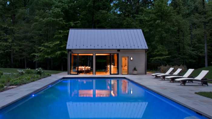 Desain rumah dengan kolam renang indoor