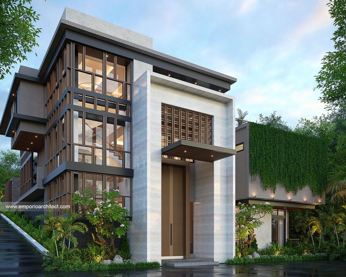 Desain rumah villa modern