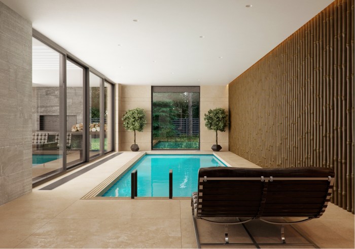 Desain rumah dengan kolam renang indoor